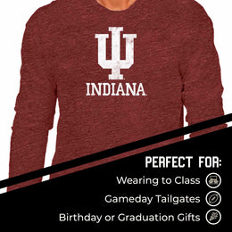 Indiana Hoosiers NCAA MVP Adult Long-Sleeve Shirt - Crimson