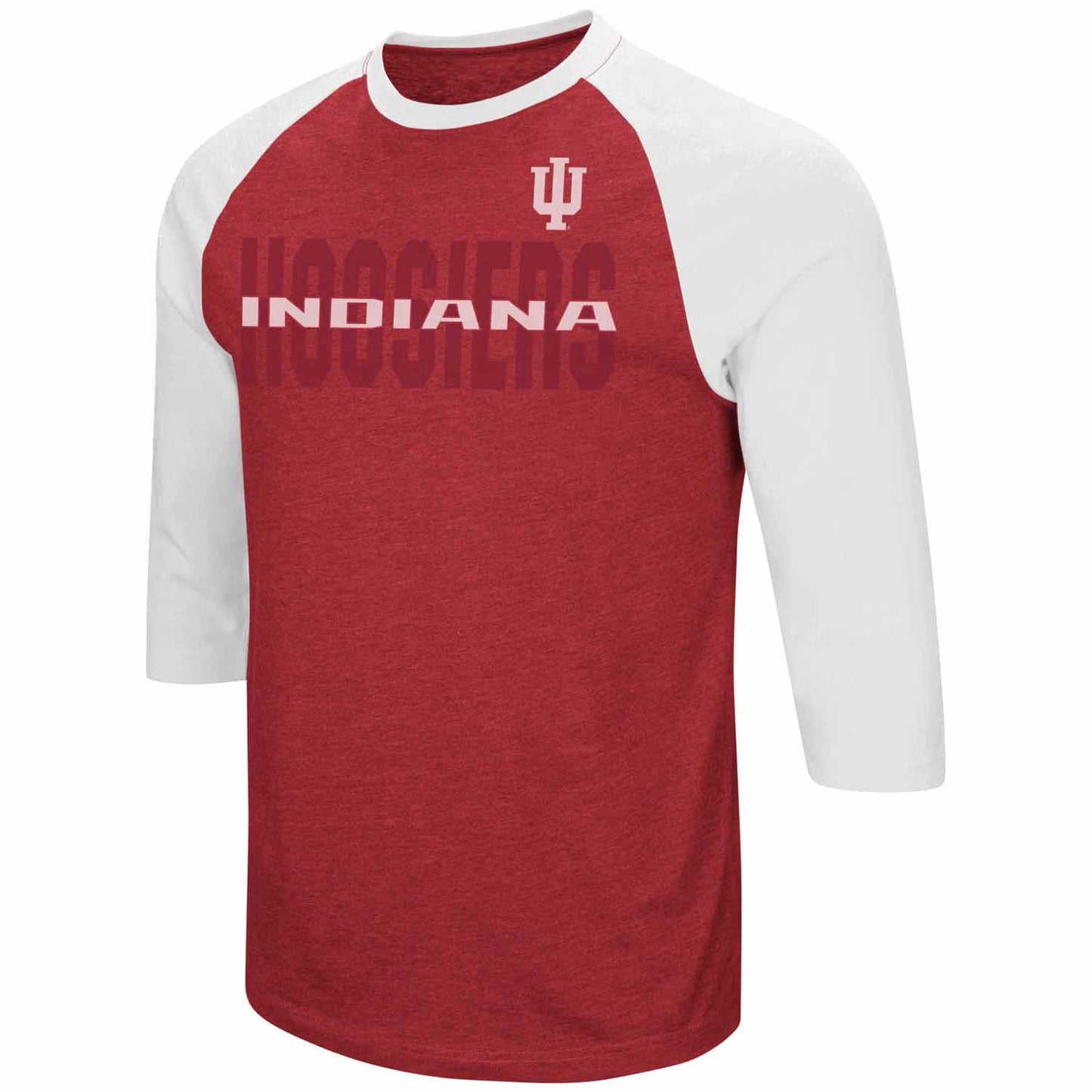 Indiana Hoosiers  Adult NCAA Steal Home 3/4 Sleeve Shirt  - Crimson
