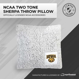 Iowa Hawkeyes Two Tone Sherpa Throw Pillow - Team Color