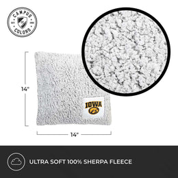 Iowa Hawkeyes Two Tone Sherpa Throw Pillow - Team Color