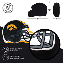 Iowa Hawkeyes NCAA Helmet Super Soft Football Pillow - Black