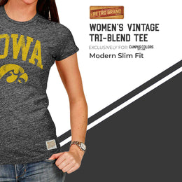 Iowa Hawkeyes University Women's T-Shirt  - Black