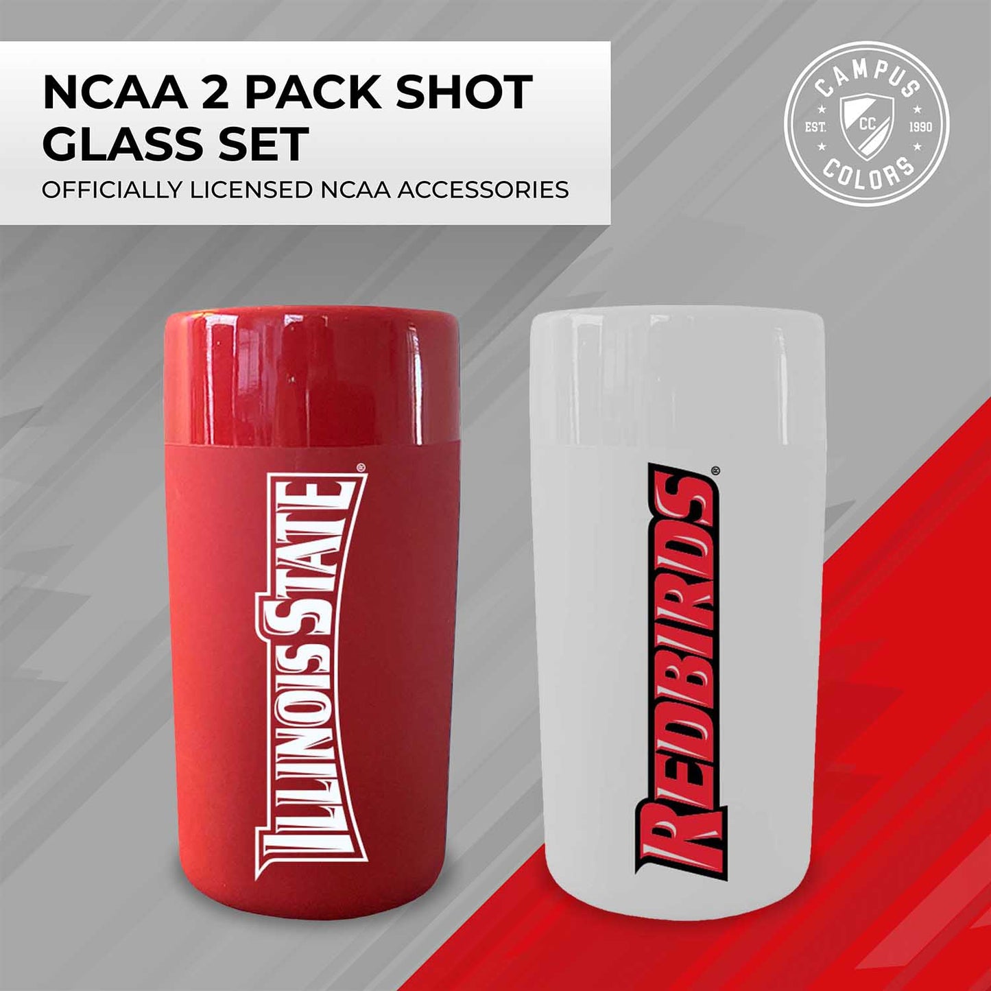 Illinois State Redbirds College and University 2-Pack Shot Glasses - Team Color