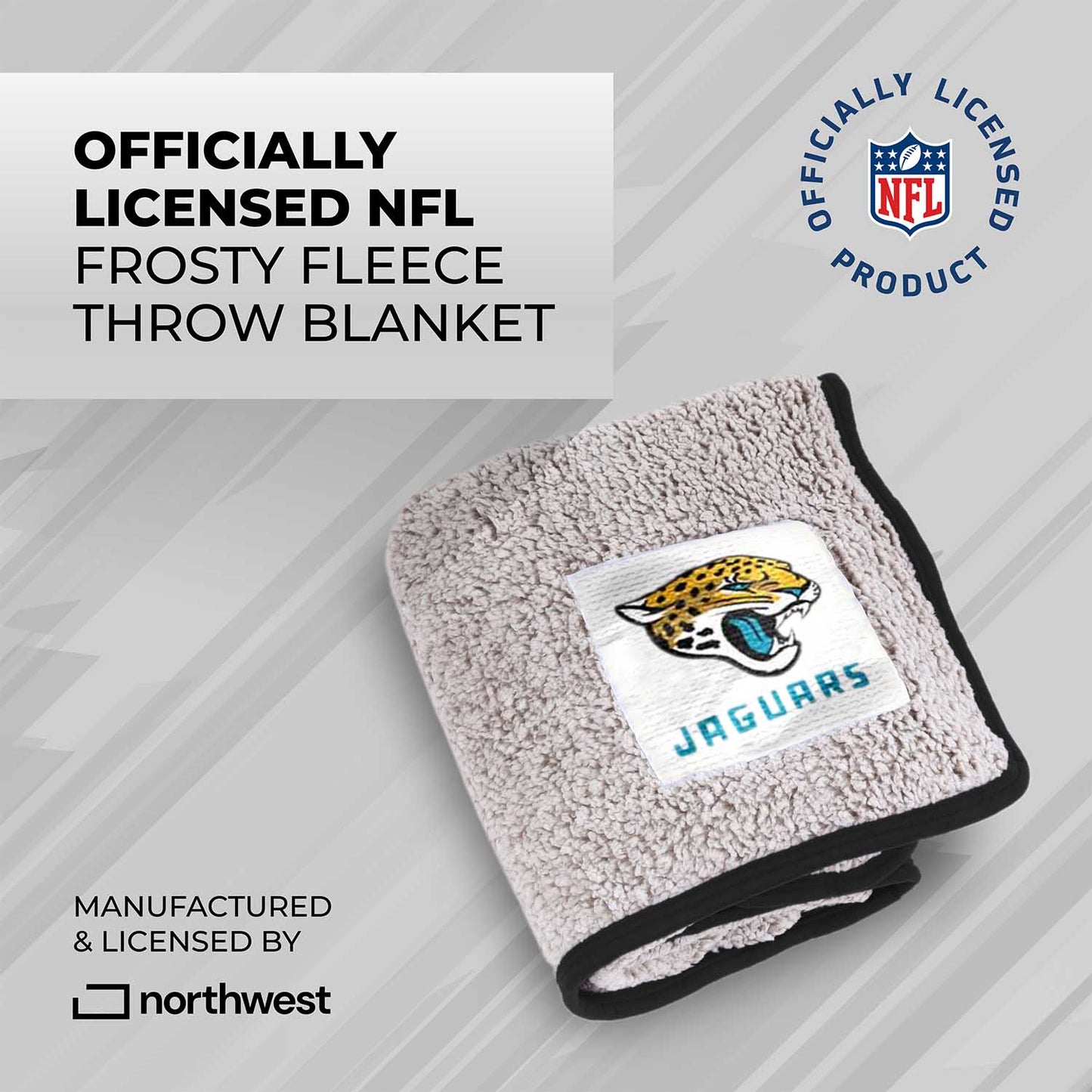 Jacksonville Jaguars NFL Silk Touch Sherpa Throw Blanket - Black