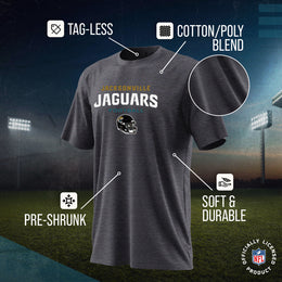 Jacksonville Jaguars NFL Youth Football Helmet Tagless T-Shirt - Charcoal
