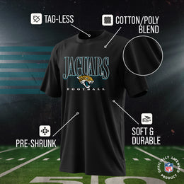 Jacksonville Jaguars NFL Adult Overtime Blueprint Tag-Less T-Shirt - Black