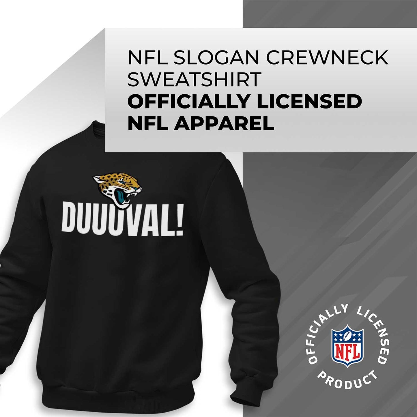 Jacksonville Jaguars NFL Adult Slogan Crewneck Sweatshirt - Black