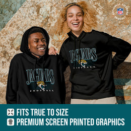 Jacksonville Jaguars NFL Adult Unisex Overtime Blueprint Soft Fleece Hooded Sweatshirt - Black