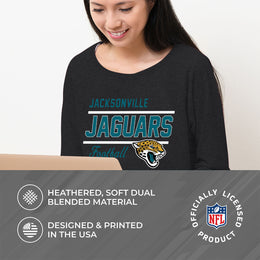 Jacksonville Jaguars NFL Womens Crew Neck Light Weight - Charcoal