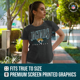 Jacksonville Jaguars NFL Womens Overtime Blueprint Tag-Less T-Shirt - Black