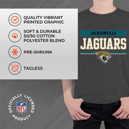 Jacksonville Jaguars NFL Youth Short Sleeve Charcoal T Shirt - Charcoal