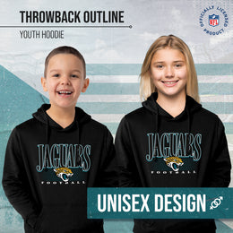 Jacksonville Jaguars NFL Youth Overtime Blueprint Football Fleece Hooded Sweatshirt - Black