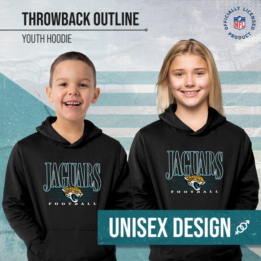 Jacksonville Jaguars NFL Youth Overtime Blueprint Football Fleece Hooded Sweatshirt - Black