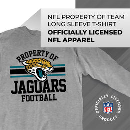 Jacksonville Jaguars NFL Adult Property Of Long SleeveT Shirt - Sport Gray