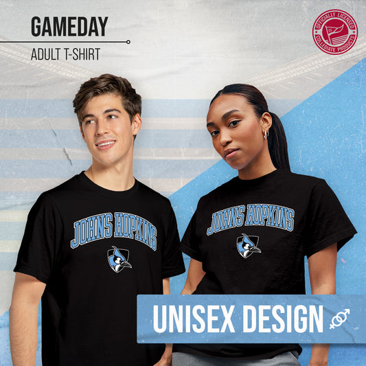 Johns Hopkins Blue Jays NCAA Adult Gameday Cotton T-Shirt - Black