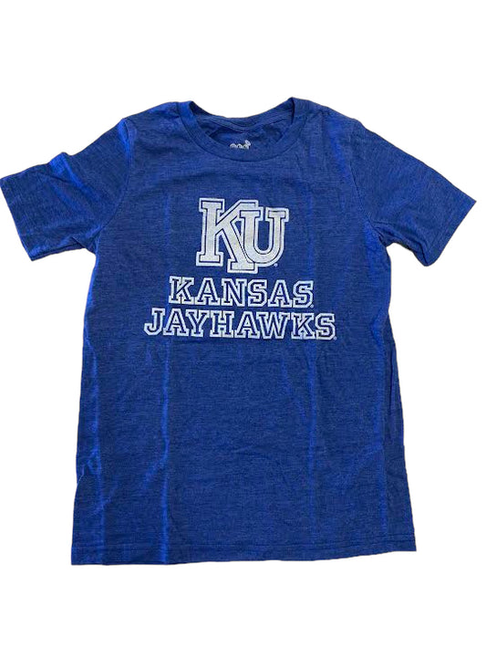 Kansas Jayhawks Youth Retro Vault Tri-Blend T-Shirt  - Royal