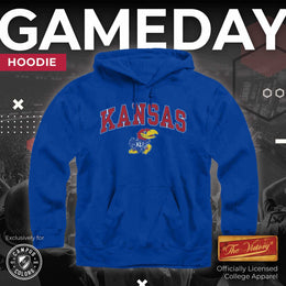 Kansas Jayhawks Adult Arch & Logo Soft Style Gameday Hooded Sweatshirt - Royal