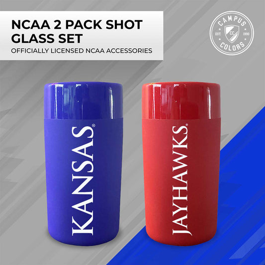 Kansas Jayhawks College and University 2-Pack Shot Glasses - Team Color