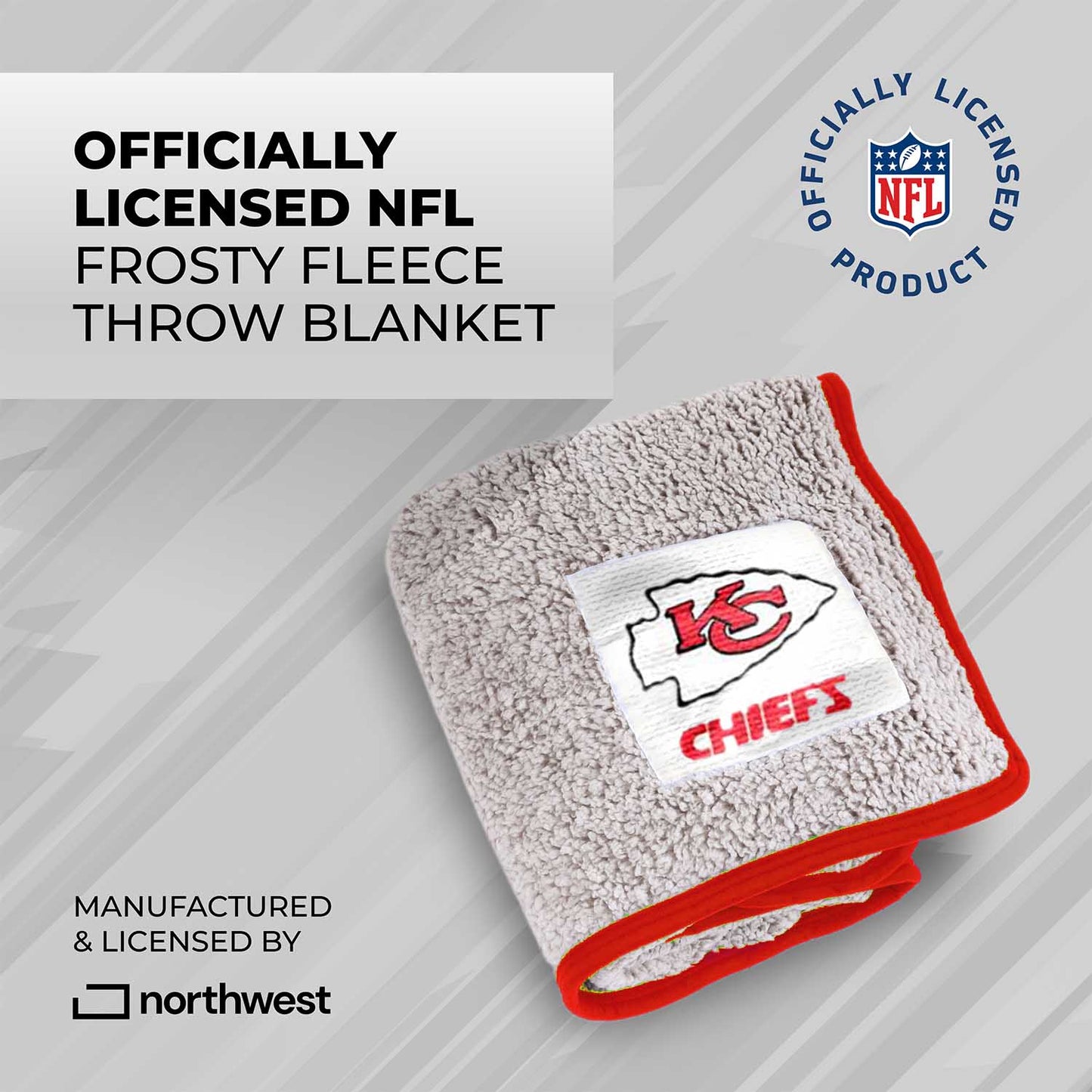 Kansas City Chiefs NFL Silk Touch Sherpa Throw Blanket - Red