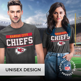 Kansas City Chiefs NFL Adult Team Block Tagless T-Shirt - Charcoal