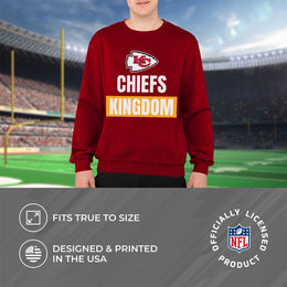 Kansas City Chiefs NFL Adult Slogan Crewneck Sweatshirt - Red