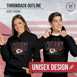 Kansas City Chiefs NFL Adult Unisex Overtime Blueprint Soft Fleece Hooded Sweatshirt - Black
