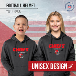 Kansas City Chiefs NFL Youth Football Helmet Hood - Charcoal