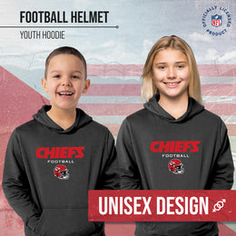 Kansas City Chiefs NFL Youth Football Helmet Hood - Charcoal