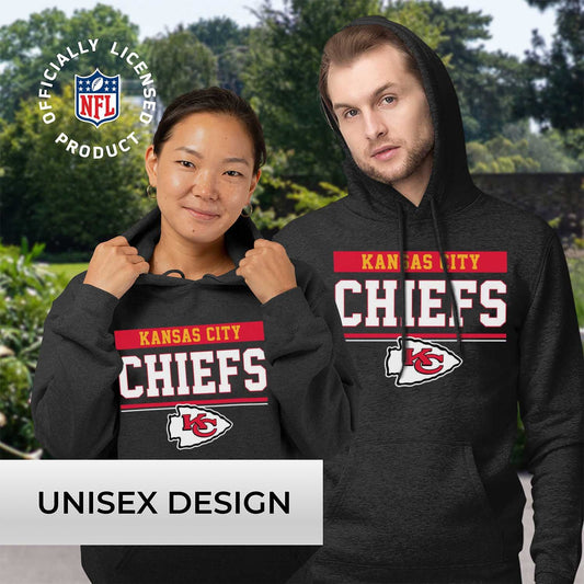 Kansas City Chiefs NFL Adult Gameday Charcoal Hooded Sweatshirt - Charcoal