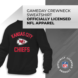 Kansas City Chiefs NFL Adult Gameday Football Crewneck Sweatshirt - Black