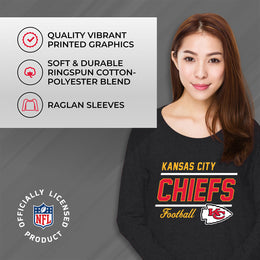 Kansas City Chiefs NFL Womens Crew Neck Light Weight - Charcoal