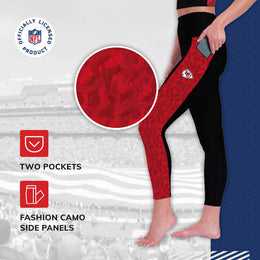 Kansas City Chiefs NFL High Waisted Leggings for Women - Black