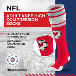 Kansas City Chiefs NFL Adult Knee High-Performance Socks - Red