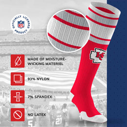 Kansas City Chiefs NFL Adult Knee High-Performance Socks - Red