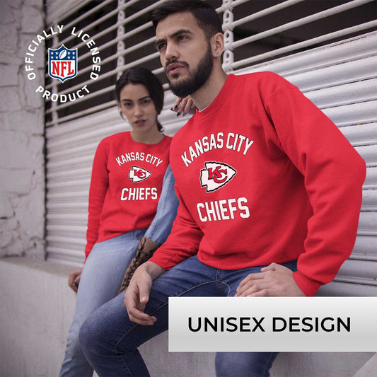 Kansas City Chiefs NFL Adult Gameday Football Crewneck Sweatshirt - Red