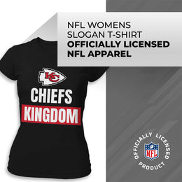 Kansas City Chiefs NFL Womens Team Slogan Short Sleeve Tshirt - Black