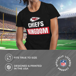 Kansas City Chiefs NFL Womens Team Slogan Short Sleeve Tshirt - Black