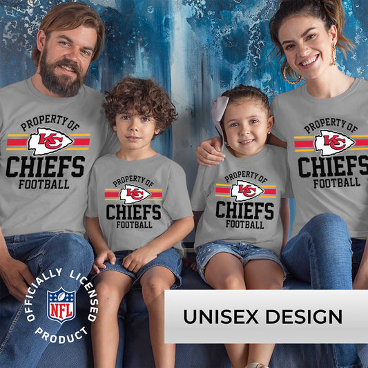 Kansas City Chiefs NFL Youth Property Of Short Sleeve Lightweight T Shirt - Sport Gray