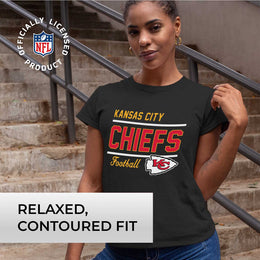 Kansas City Chiefs NFL Womens Plus Size Relaxed Fit T-Shirt - Black