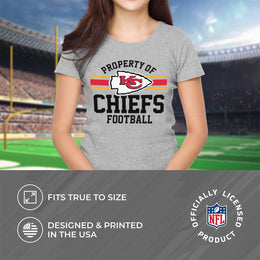 Kansas City Chiefs NFL Women's Property Of Lightweight Plus Size T-Shirt - Sport Gray