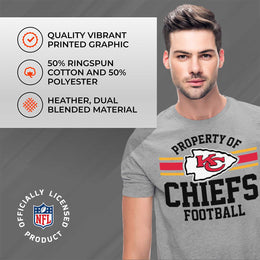 Kansas City Chiefs NFL Adult Property Of T-Shirt - Sport Gray