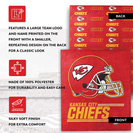 Kansas City Chiefs NFL Double Sided Blanket - Red