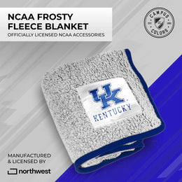 Kentucky Wildcats NCAA Silk Sherpa College Throw Blanket - Blue