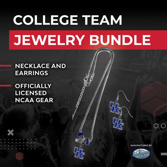 Kentucky Wildcats Collegiate Game Day Necklace and Earrings - Silver