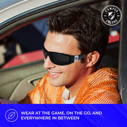 Kentucky Wildcats NCAA Black Chrome Sunglasses with Visor Clip Bundle - Black