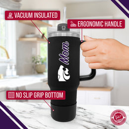 Kansas State Wildcats Collegiate 40oz Stainless Steel Travel Tumbler with Handle for Mom - Black