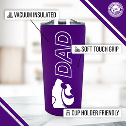 Kansas State Wildcats NCAA Stainless Steel Travel Tumbler for Dad - Purple
