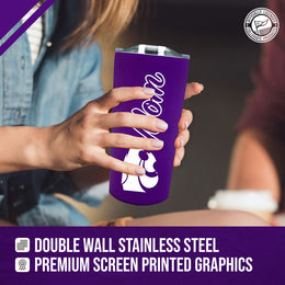 Kansas State Wildcats NCAA Stainless Steel Travel Tumbler for Mom - Purple