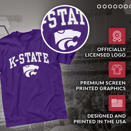 Kansas State Wildcats NCAA Adult Gameday Cotton T-Shirt - Purple