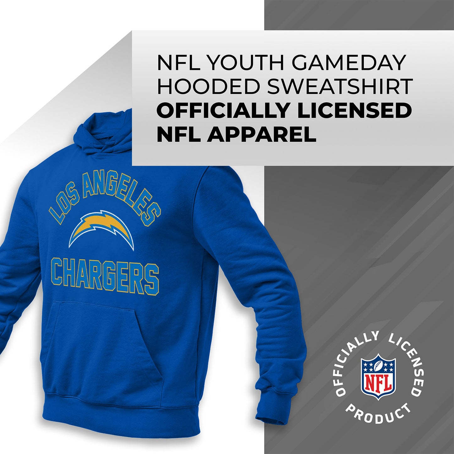 Los Angeles Chargers NFL Youth Gameday Hooded Sweatshirt - Royal